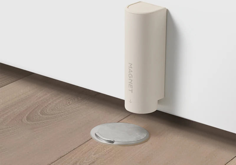 White magnetic doorstop