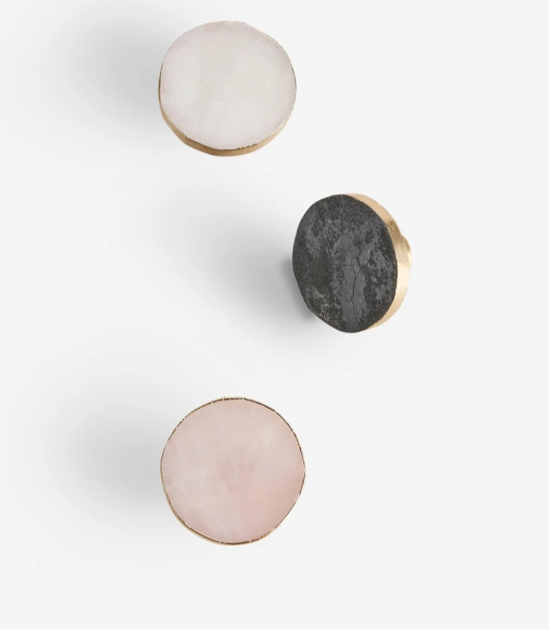 Poignée de meuble laiton et granit