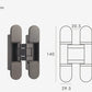 Invisible 3D Interior Door Hinge