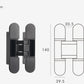 Invisible 3D Interior Door Hinge