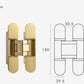 Invisible 3D Interior Door Hinge