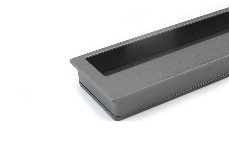 Poignée de porte coulissante encastrée gris