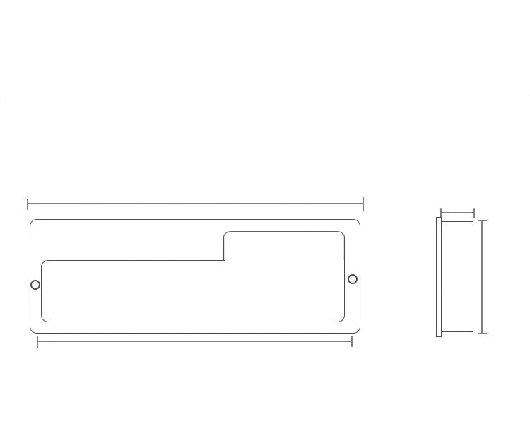Poignée de porte coulissante encastrée or
