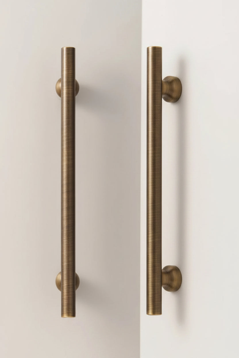 Poignée De Meuble Bronze Brossé Pied Rond