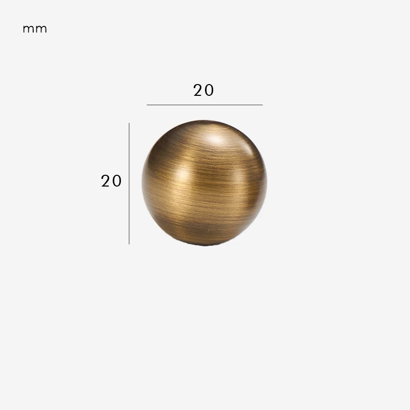 Poignée De Meuble Bronze Brossé Pied Rond