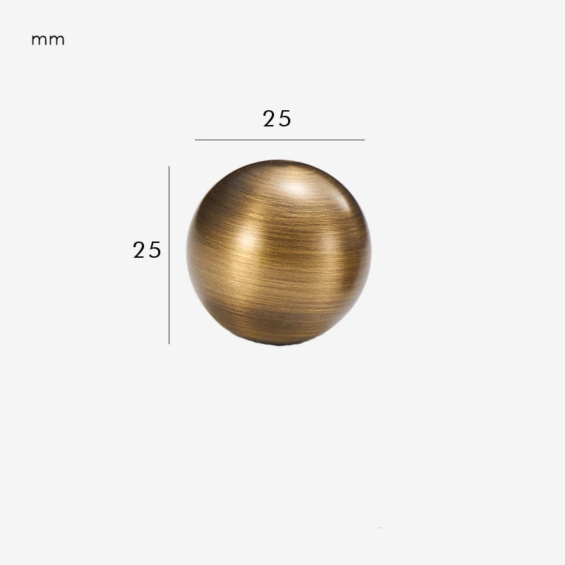 Poignée De Meuble Bronze Brossé Pied Rond