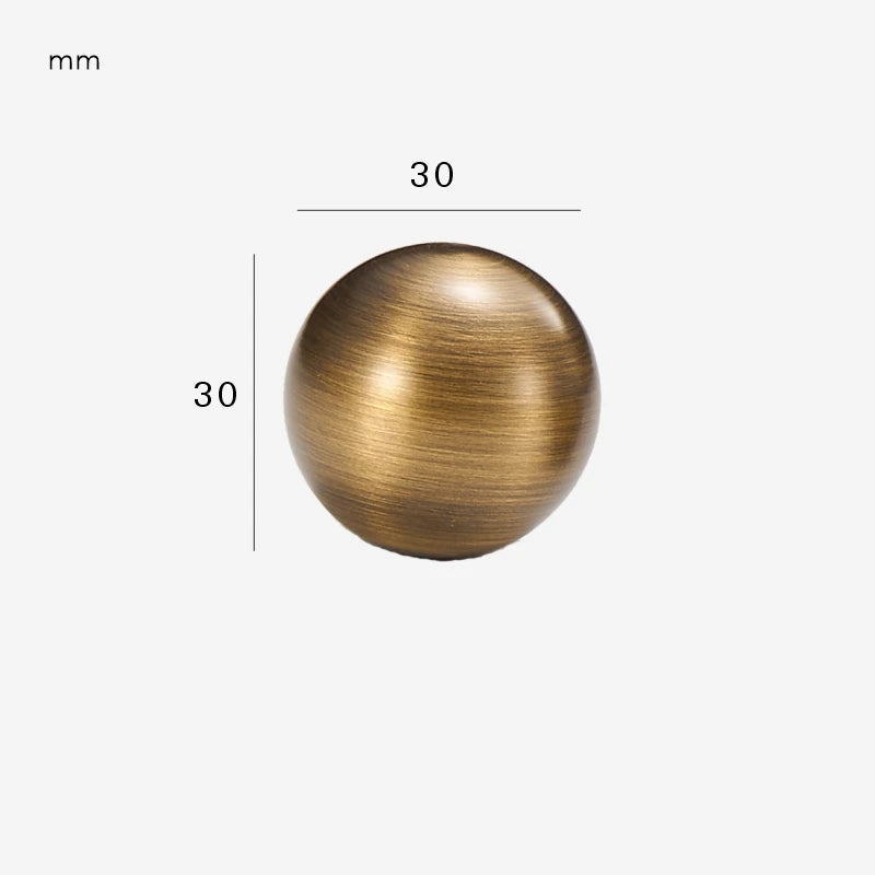Poignée De Meuble Bronze Brossé Pied Rond