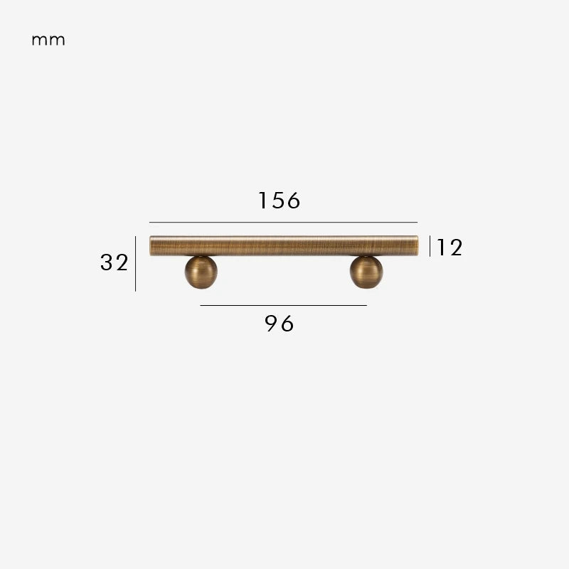 Poignée De Meuble Bronze Brossé Pied Rond