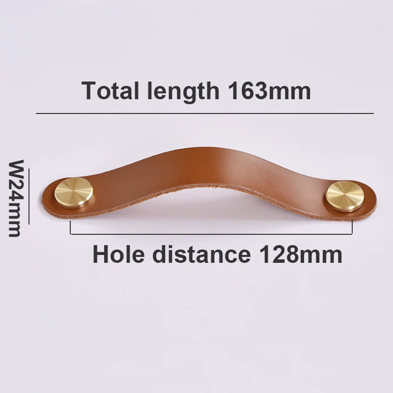 Poignée en cuir meuble de cuisine armoire