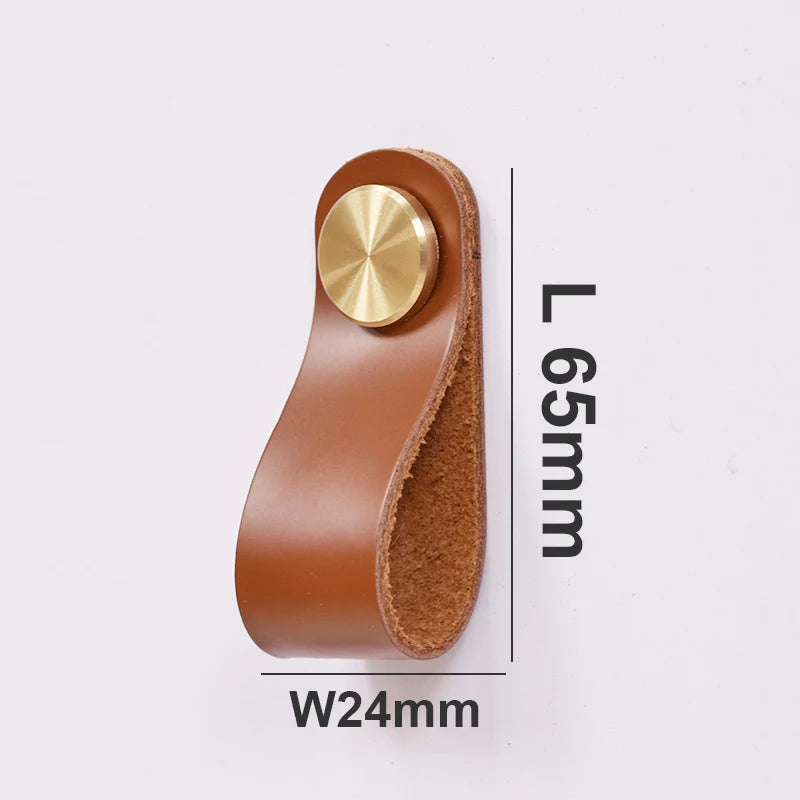 Poignée en cuir meuble de cuisine armoire