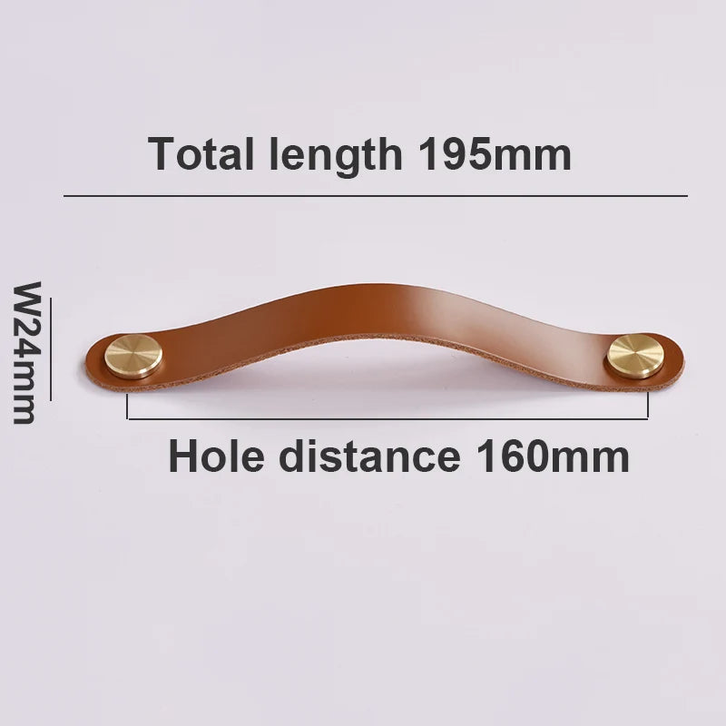 Poignée en cuir meuble de cuisine armoire