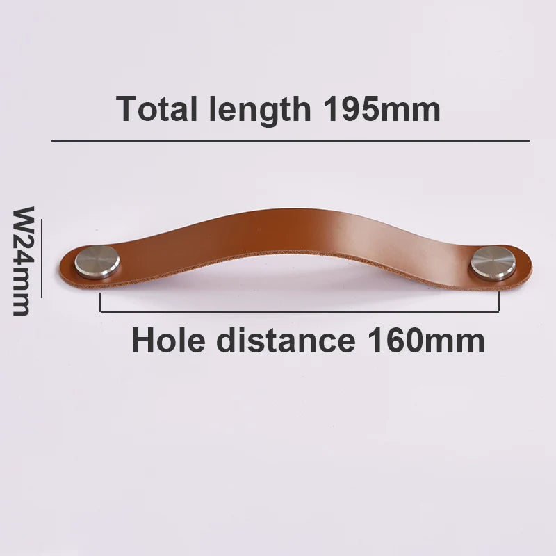 Poignée en cuir meuble de cuisine armoire