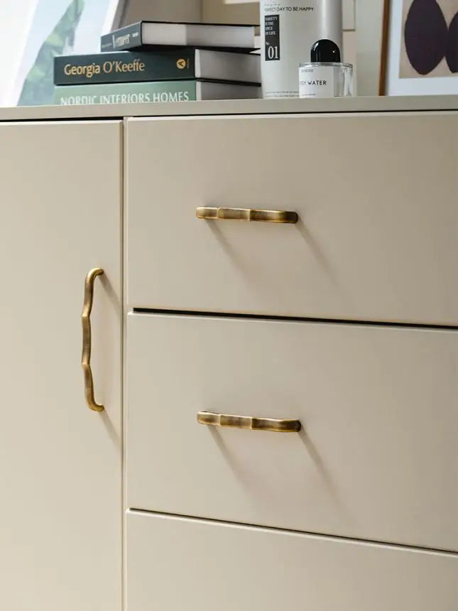 Retro brass bronze cabinet handle