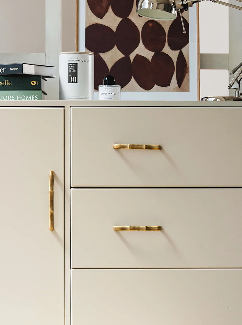 Retro brass bronze cabinet handle