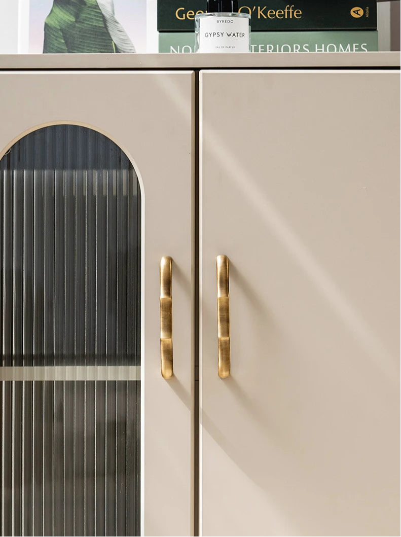 Poignée d'armoire en bronze rétro laiton