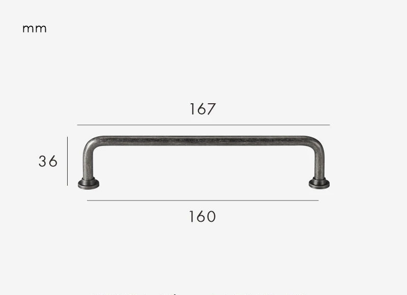 Poignée de Meuble Antique Gris béton