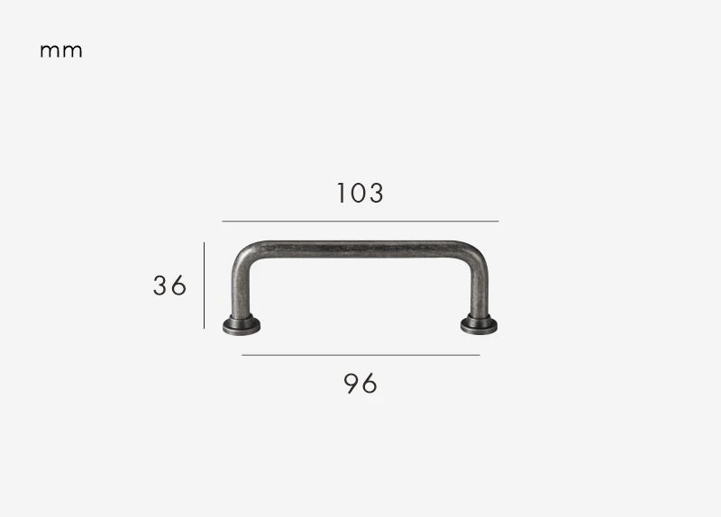 Poignée de Meuble Antique Gris béton