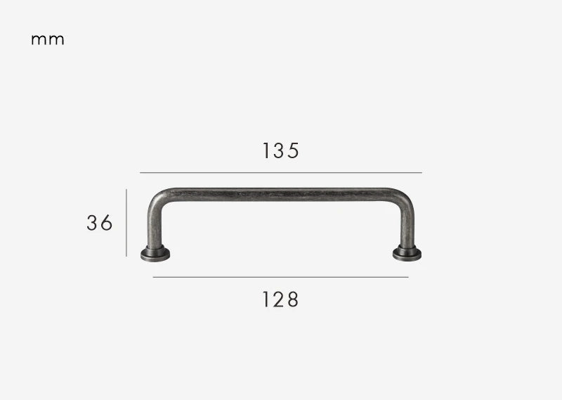 Poignée de Meuble Antique Gris béton