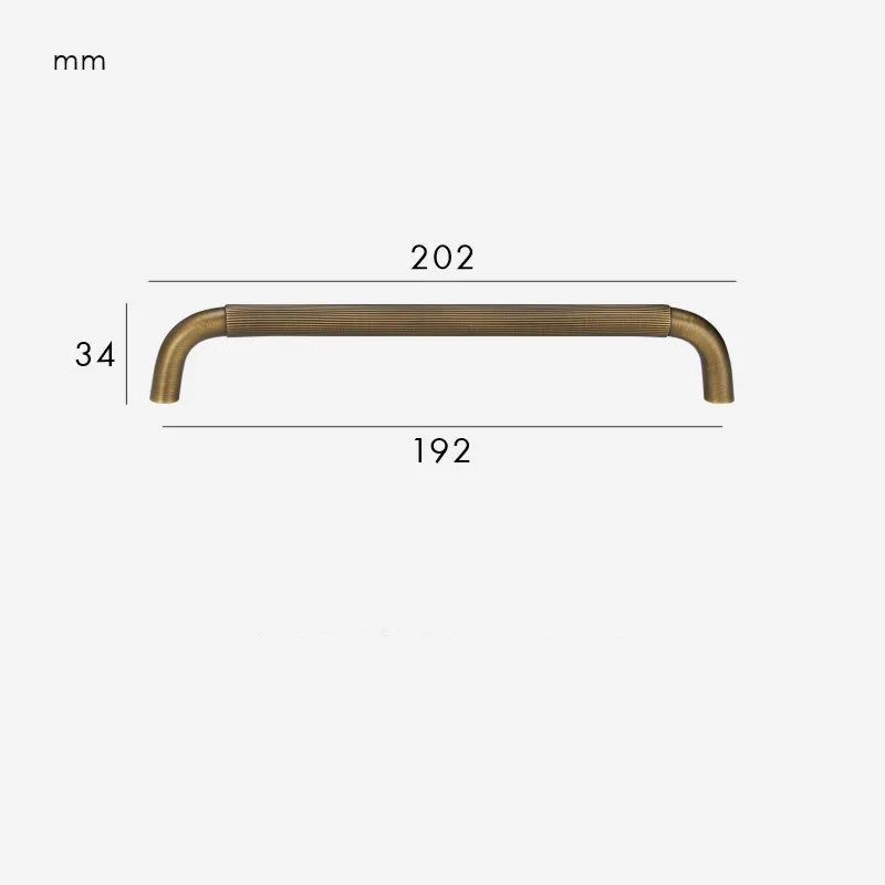 Poignée de Meuble Courbée Striée Bronze Brossé