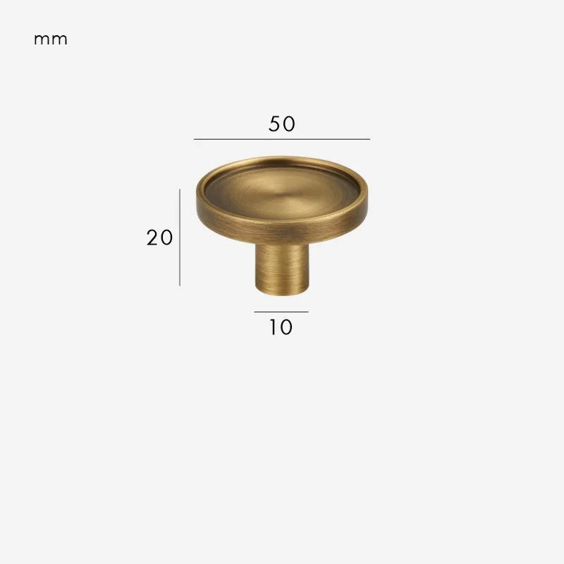 Poignée de Meuble Fine à Embouts Cylindriques Bronze Brossé