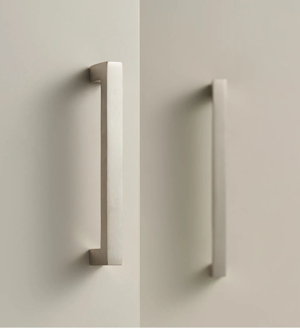 Poignée de Meuble Fine Rectangulaire Gris inox