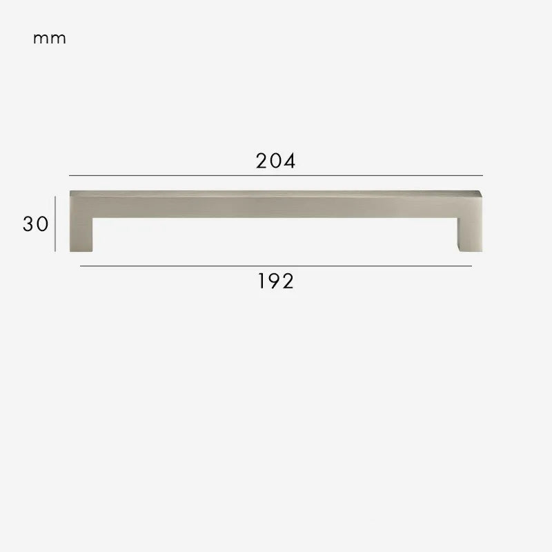 Poignée de Meuble Fine Rectangulaire Gris inox