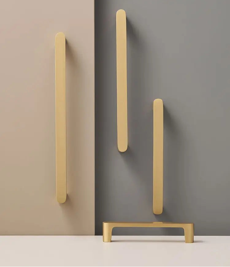 poignée de meuble moderne or brosse