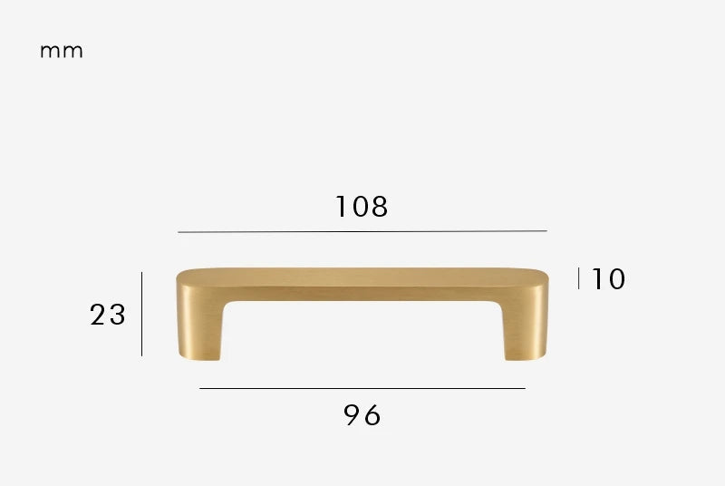 poignée de meuble moderne or brosse