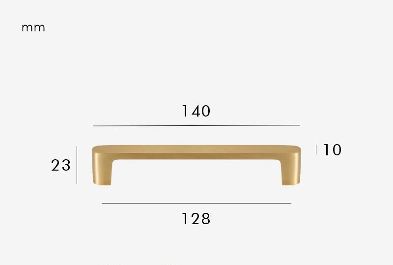 poignée de meuble moderne or brosse