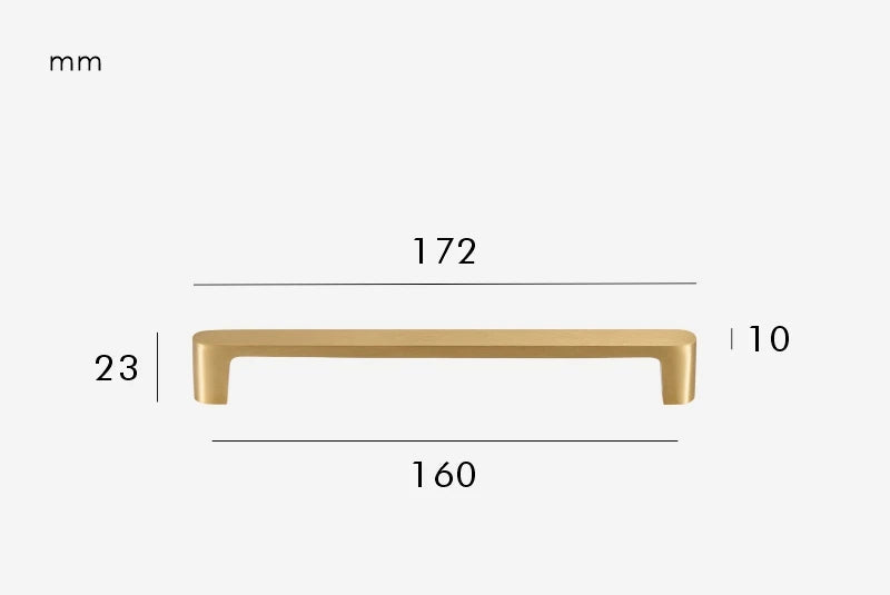 poignée de meuble moderne or brosse