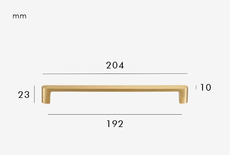 poignée de meuble moderne or brosse