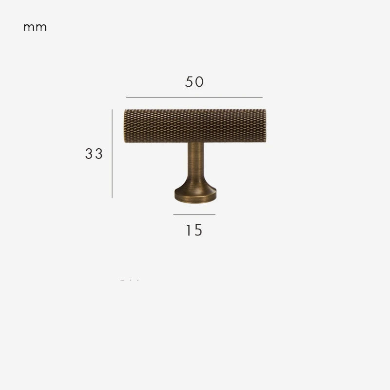 Poignée de Meuble Texturée et Lisse Bronze Brossé