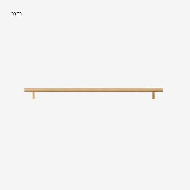 Poignée de Meuble Tubulaire Laiton Brossé Design Fin et Élégant