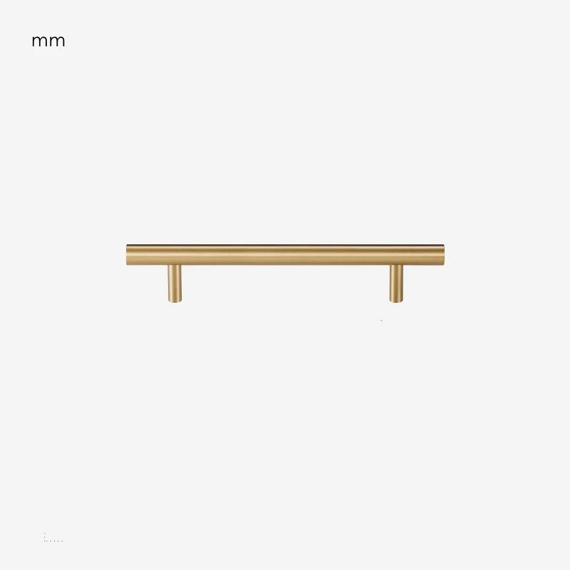 Poignée de Meuble Tubulaire Laiton Brossé Design Fin et Élégant
