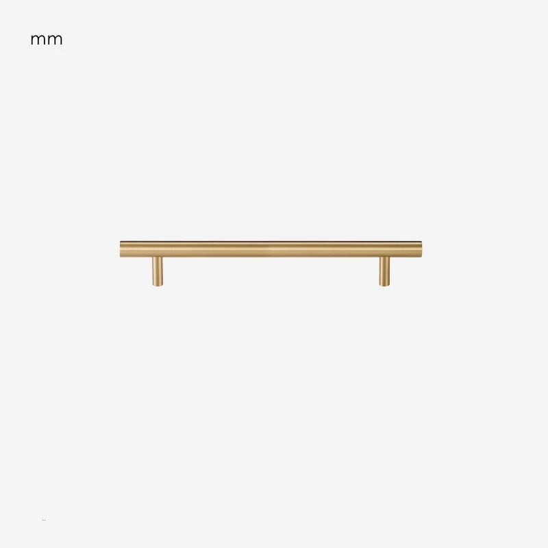 Poignée de Meuble Tubulaire Laiton Brossé Design Fin et Élégant