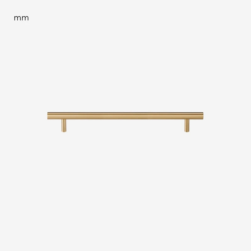 Poignée de Meuble Tubulaire Laiton Brossé Design Fin et Élégant