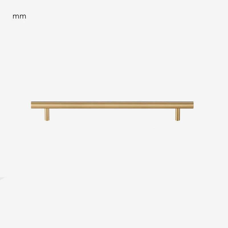 Poignée de Meuble Tubulaire Laiton Brossé Design Fin et Élégant