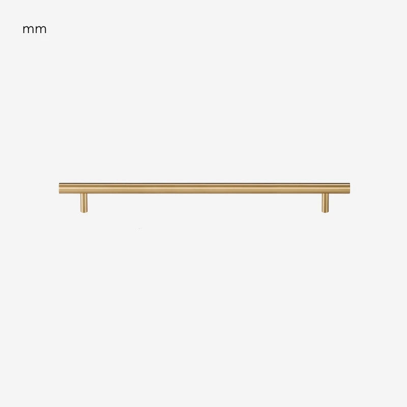 Poignée de Meuble Tubulaire Laiton Brossé Design Fin et Élégant
