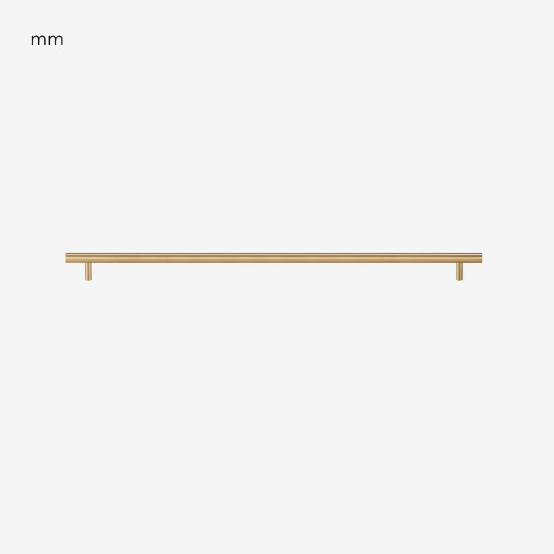Poignée de Meuble Tubulaire Laiton Brossé Design Fin et Élégant
