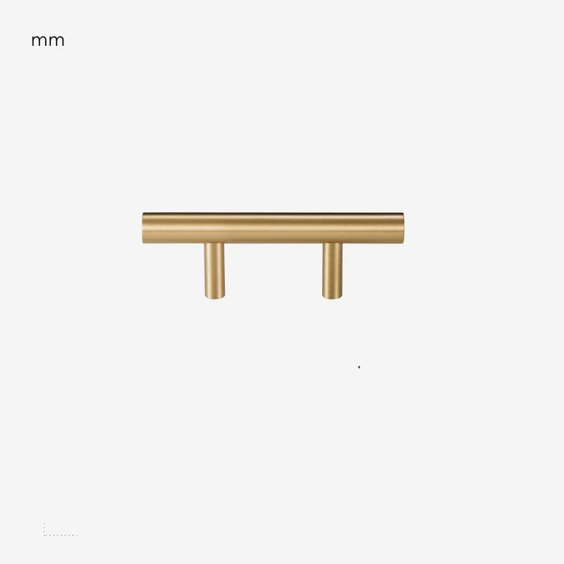 Poignée de Meuble Tubulaire Laiton Brossé Design Fin et Élégant
