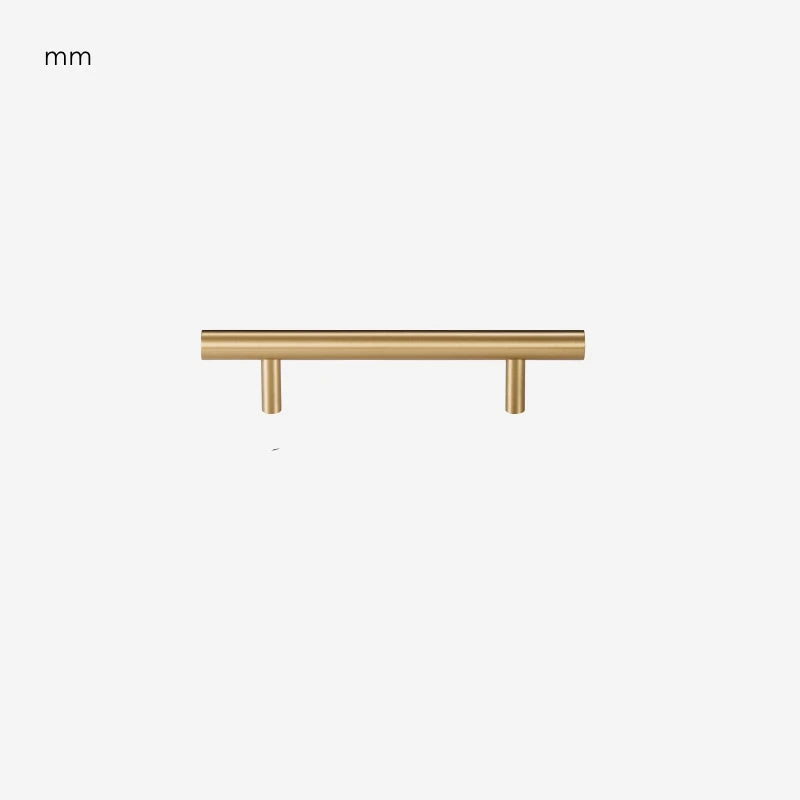 Poignée de Meuble Tubulaire Laiton Brossé Design Fin et Élégant