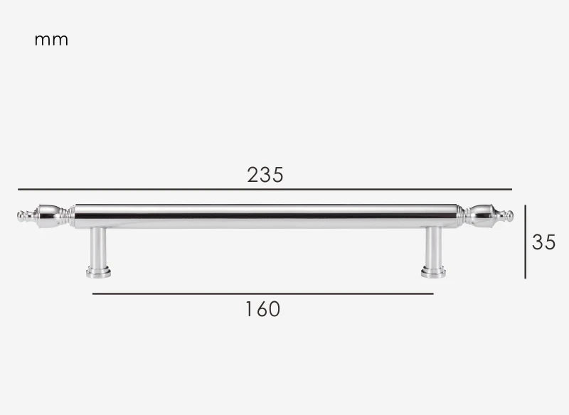 Poignée de Meuble classique Chrome