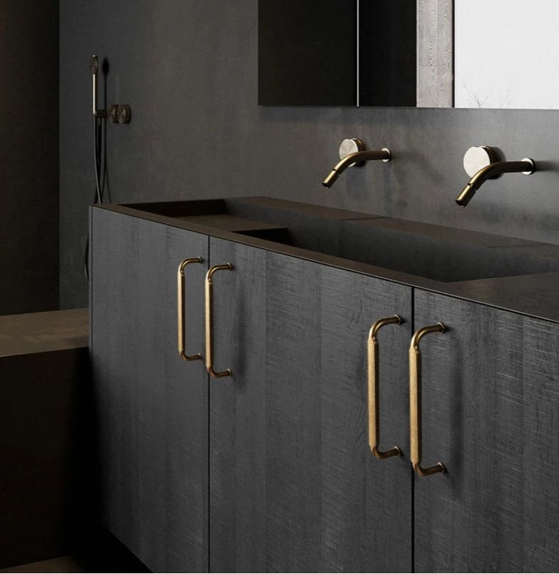 Poignée de meuble cuisine couleur or