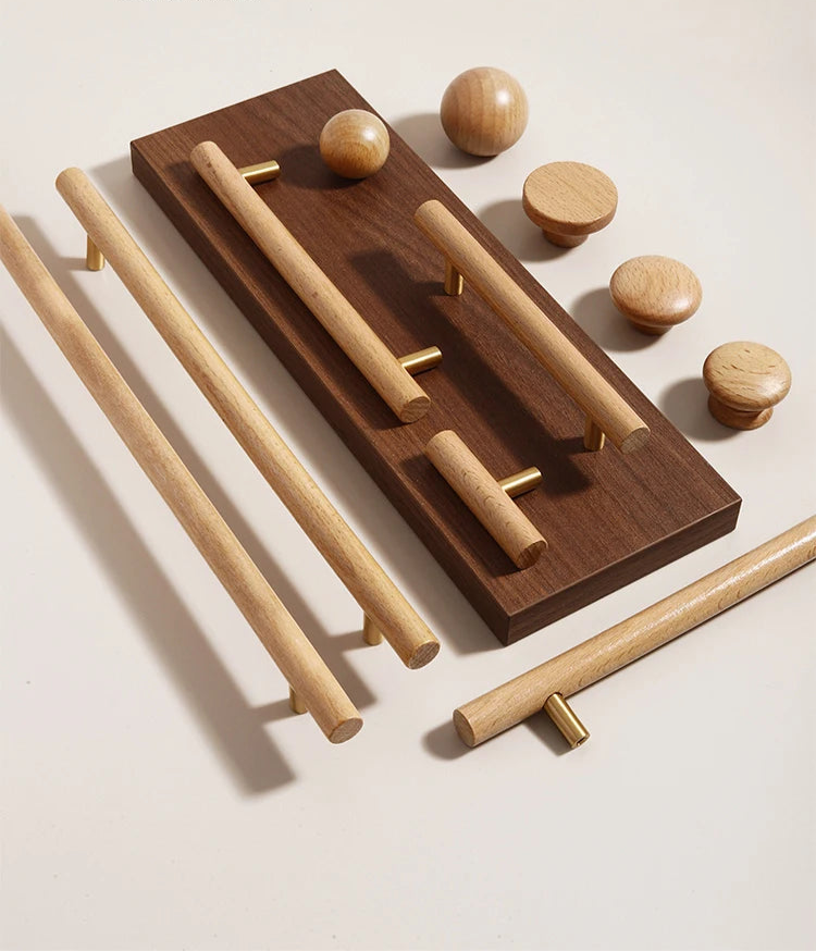 Poignée de Meuble en Bois de Hêtre