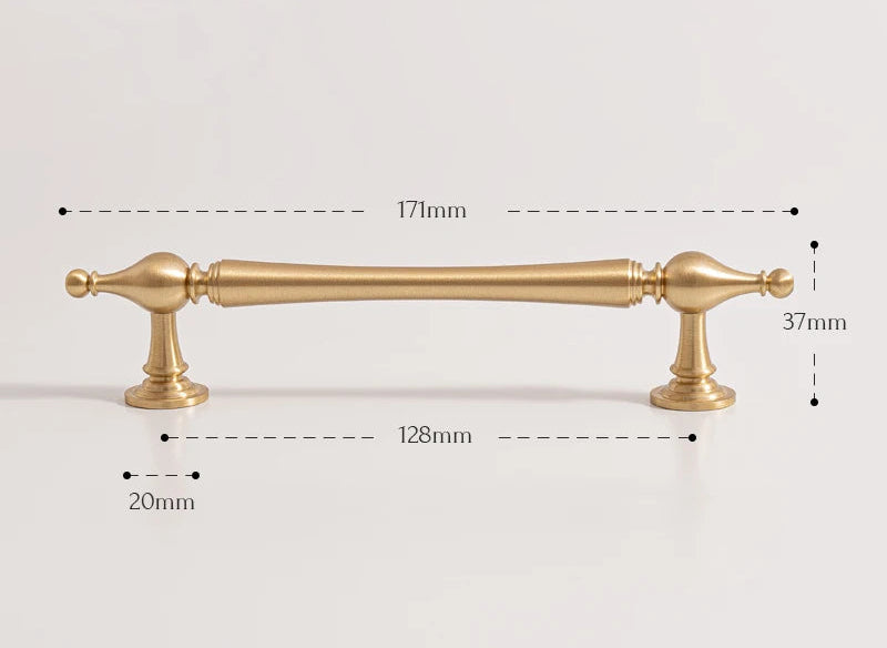 Poignée de Meuble en Laiton Style Oriental