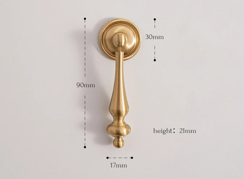 Poignée de Meuble en Laiton Style Oriental