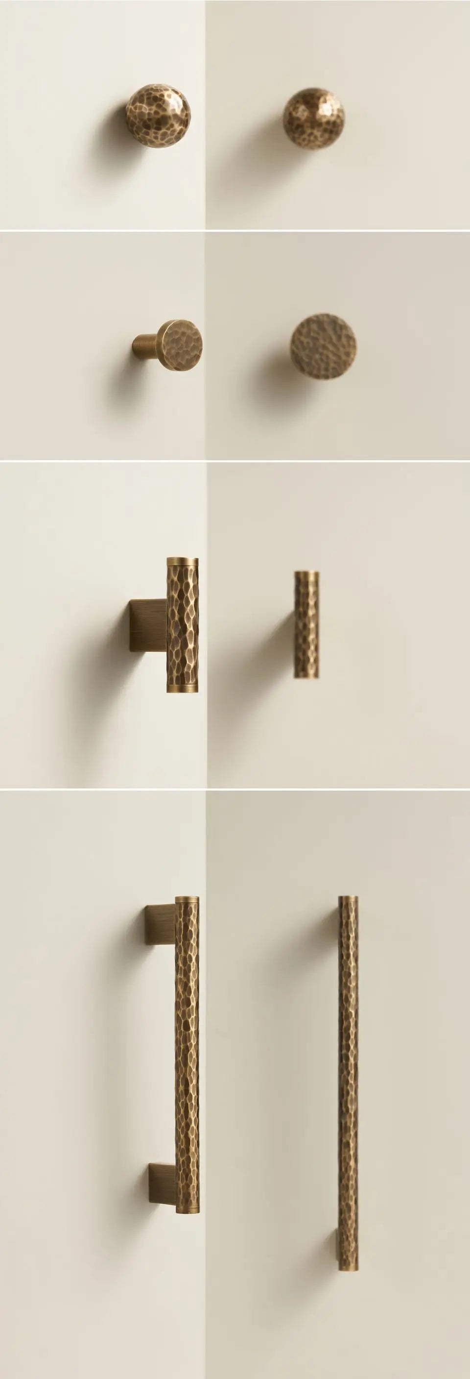 Hammered Bronze furniture handle