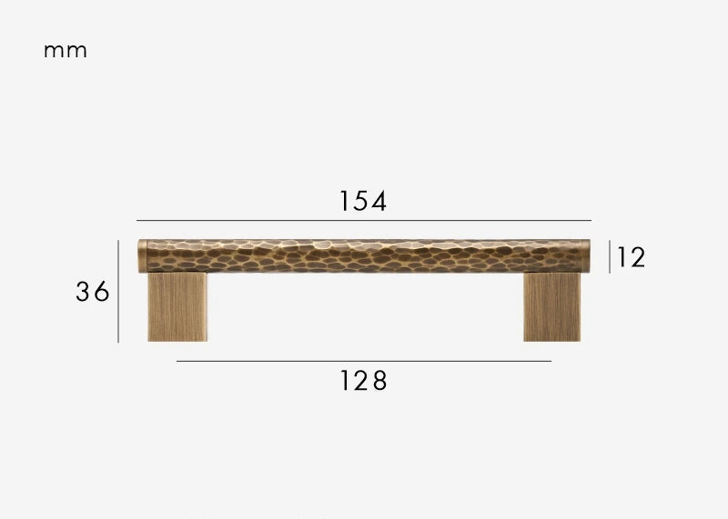 Poignée de Meuble martelée Bronze