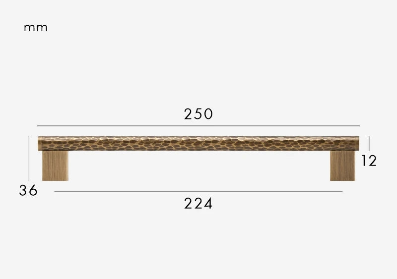 Poignée de Meuble martelée Bronze