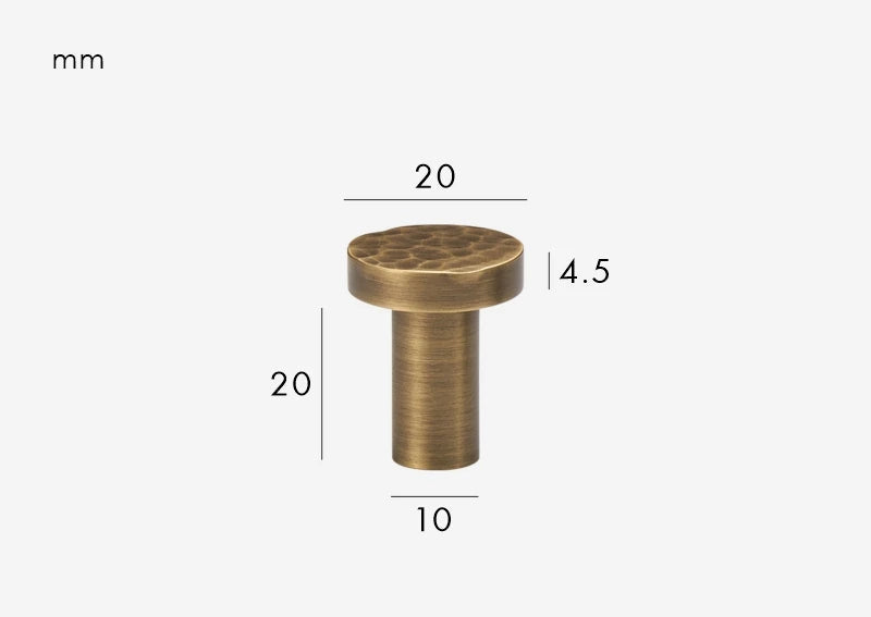 Poignée de Meuble martelée Bronze